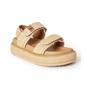 Vimitty Women’s Hand-Woven Raffia Platform Sandals Size 40 (U.S. 10)